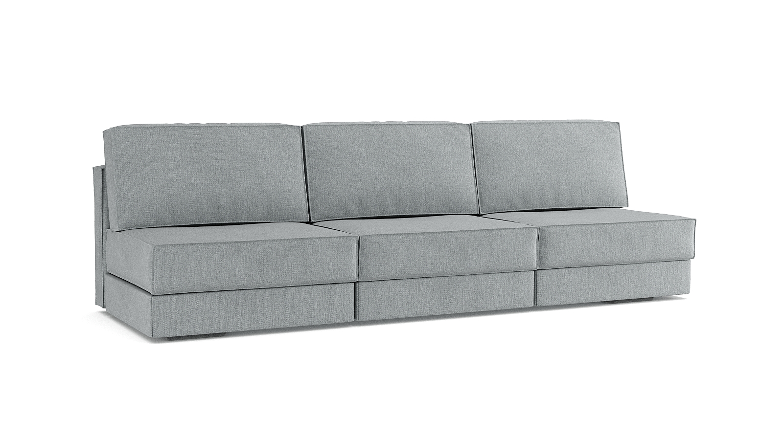 Модульный диван Hero 3-секционный без подлокотников Arbus Ice Grey