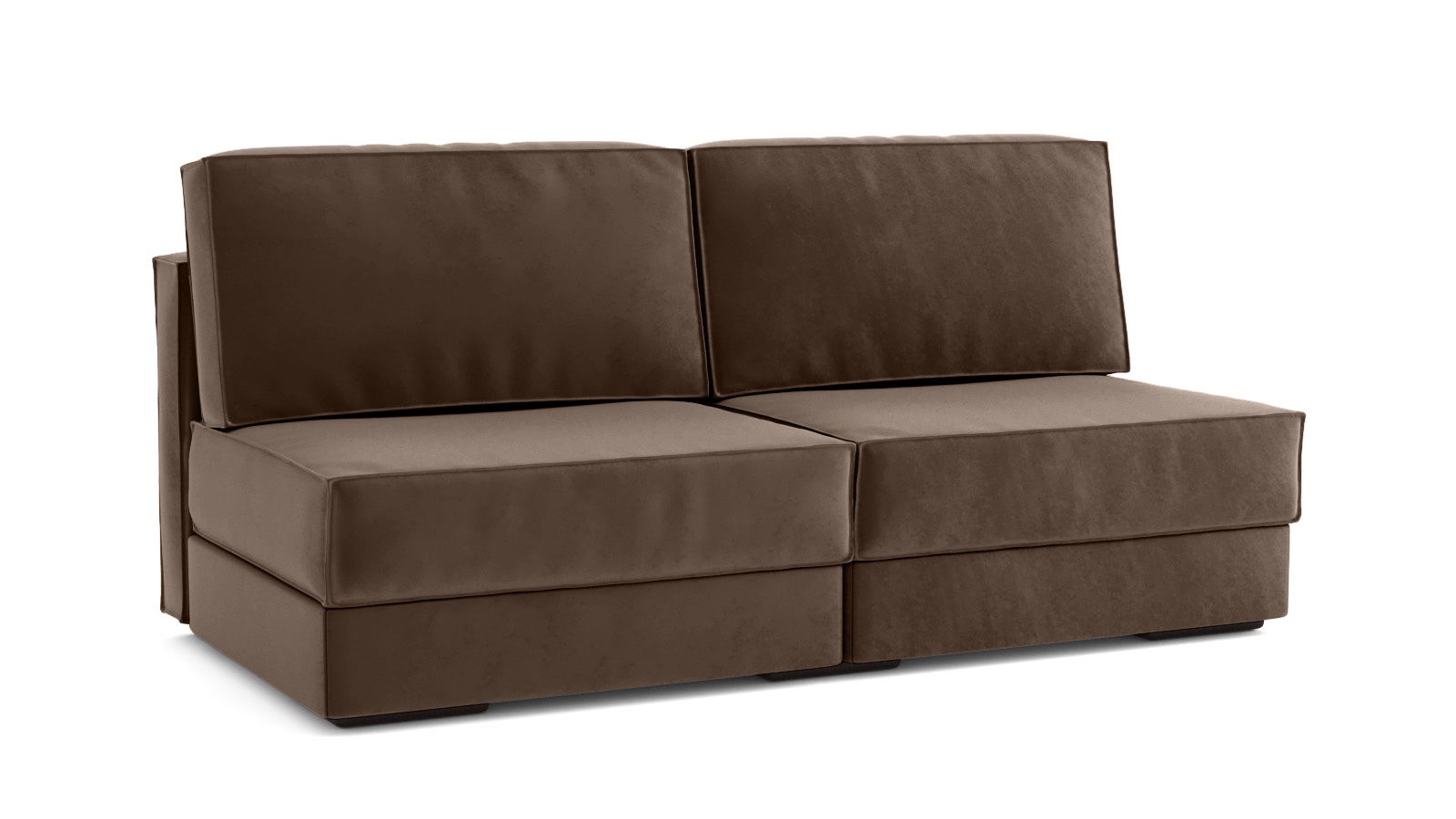 Модульный диван Hero 2-секционный без подлокотников Casanova chocolate