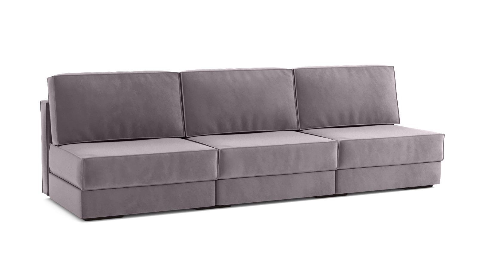 Модульный диван Hero 3-секционный без подлокотников Casanova lilac