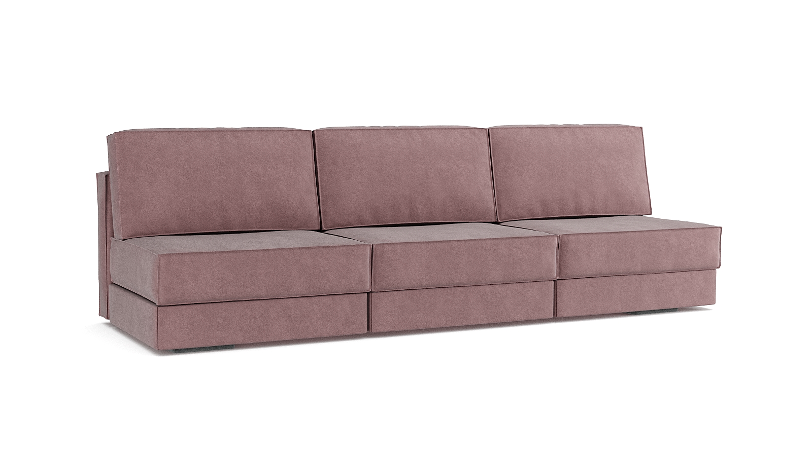 Модульный диван Hero 3-секционный без подлокотников Sky velvet 01