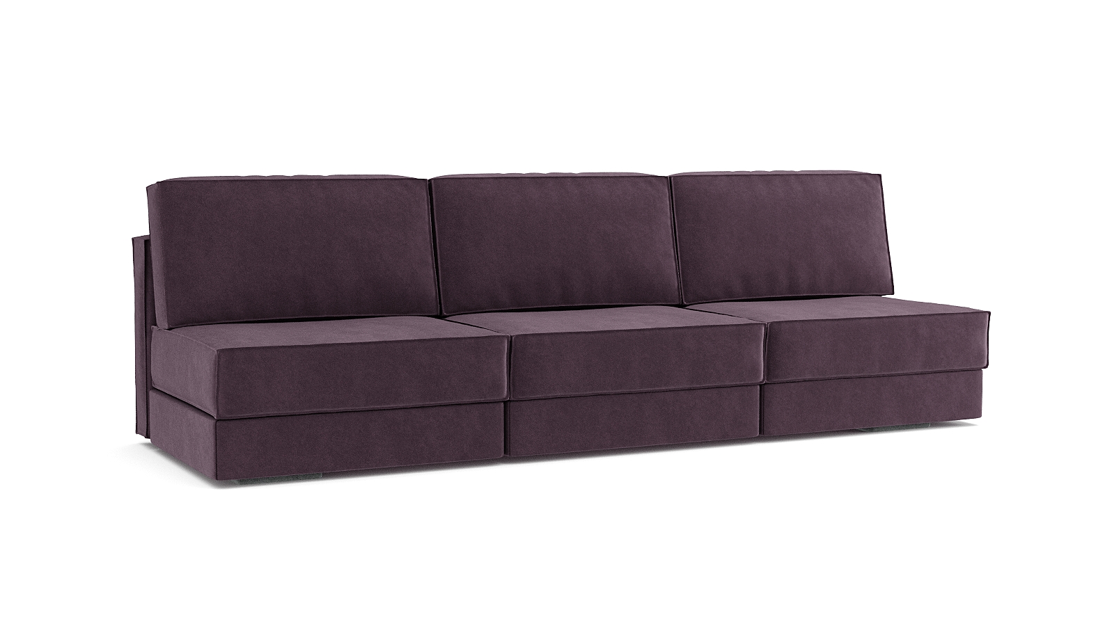 Модульный диван Hero 3-секционный без подлокотников Sky velvet 10