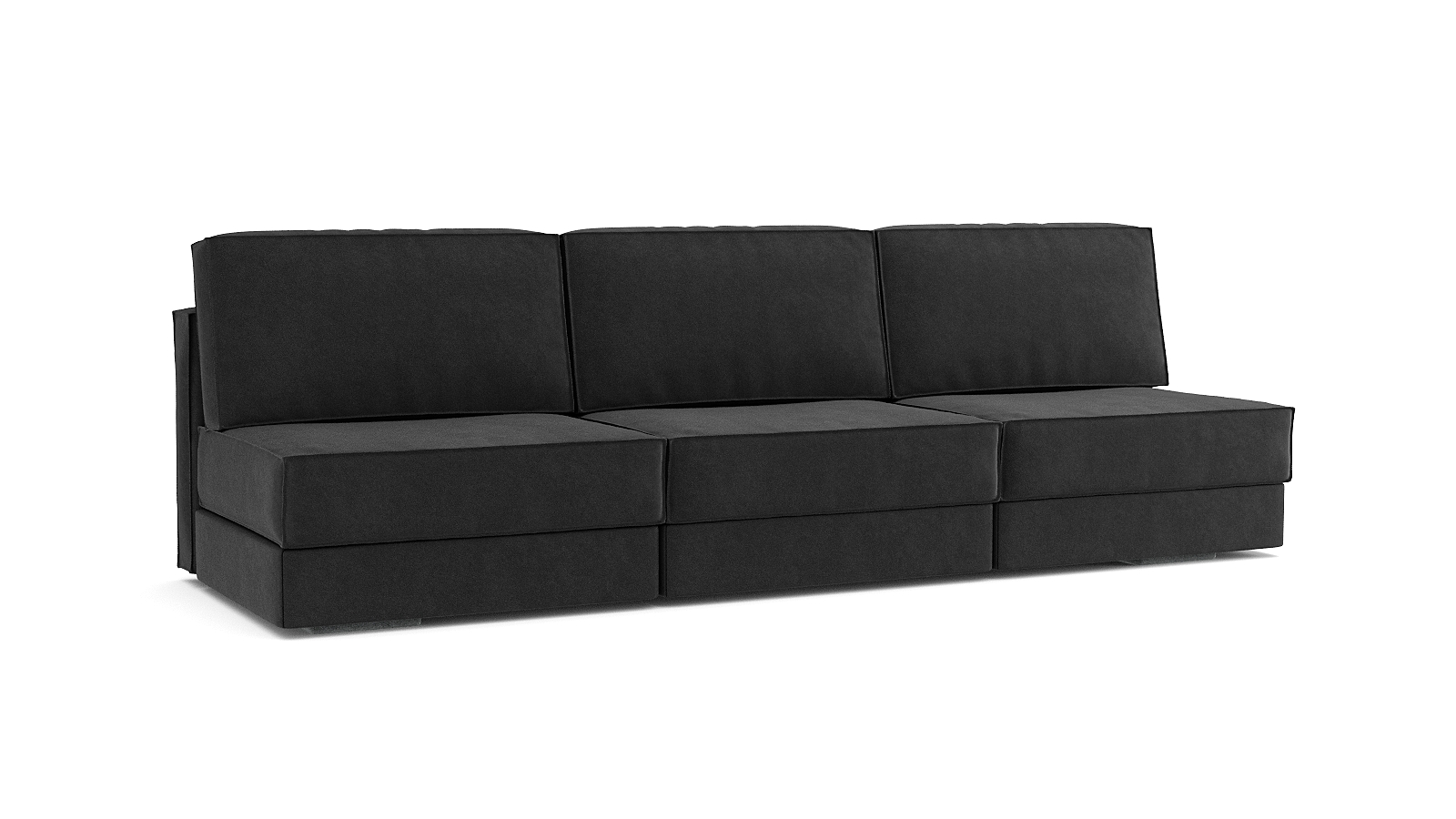 Модульный диван Hero 3-секционный без подлокотников  Sky velvet 38