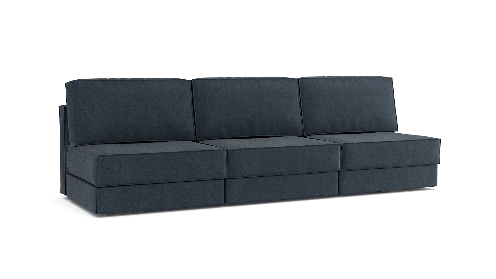 Модульный диван Hero 3-секционный без подлокотников Sky velvet 40