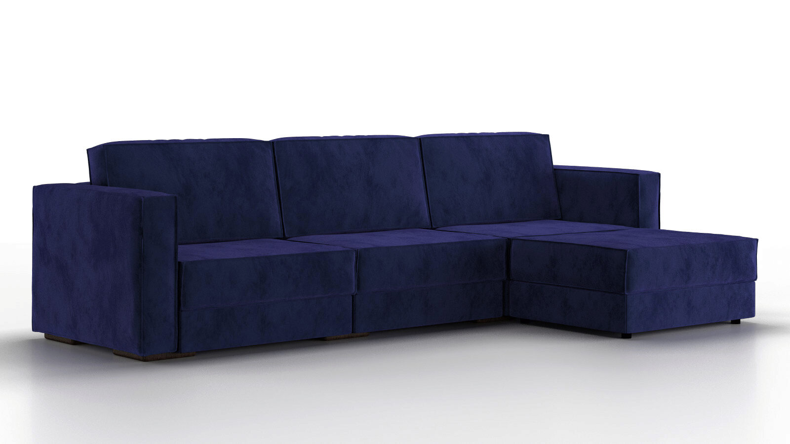 Угловой модульный диван Hero 4-секционный с подлокотниками Sky velvet 41