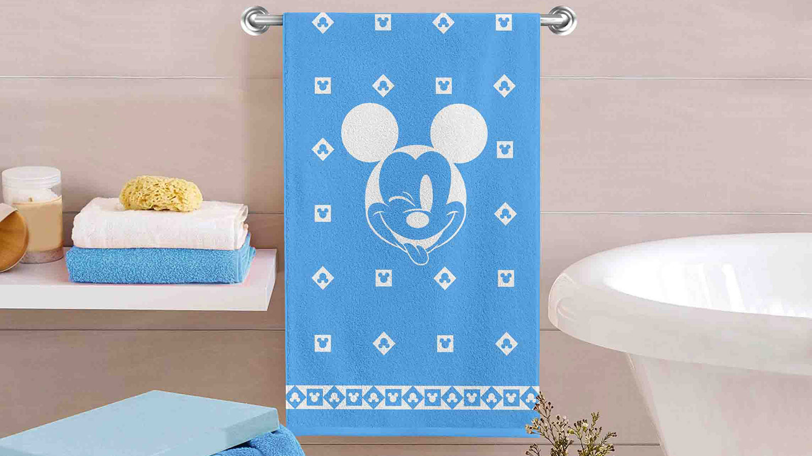 DISNEY Mickey Mouse Smile, цвет синий 70x120