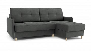 Угловой диван Amani-B Sky velvet 16 с узкими подлокотниками