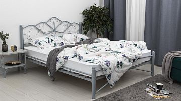 Кровать металлическая Luara, цвет серый