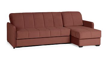 Угловой диван Domo Pro с узкими подлокотниками, с жестким матрасом