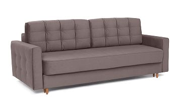 Прямой диван Amani-W Casanova lilac с широкими подлокотниками