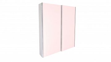Гардеробная Keep (Кип), слайдинг, модуль 100*236*058, набор 1, цвет Белый + Дверь ЛДСП Светло-розовый