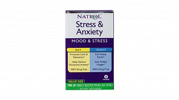 БАД Stress&Anxiety Day&Night Natrol, 30+30 капсул