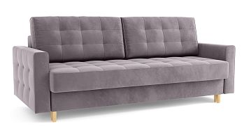 Прямой диван Amani-W Casanova lilac с широкими подлокотниками