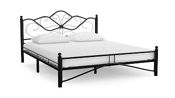 Кровать металлическая Luara, цвет черный