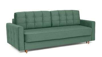 Прямой диван Amani-W Sky velvet 43 с широкими подлокотниками